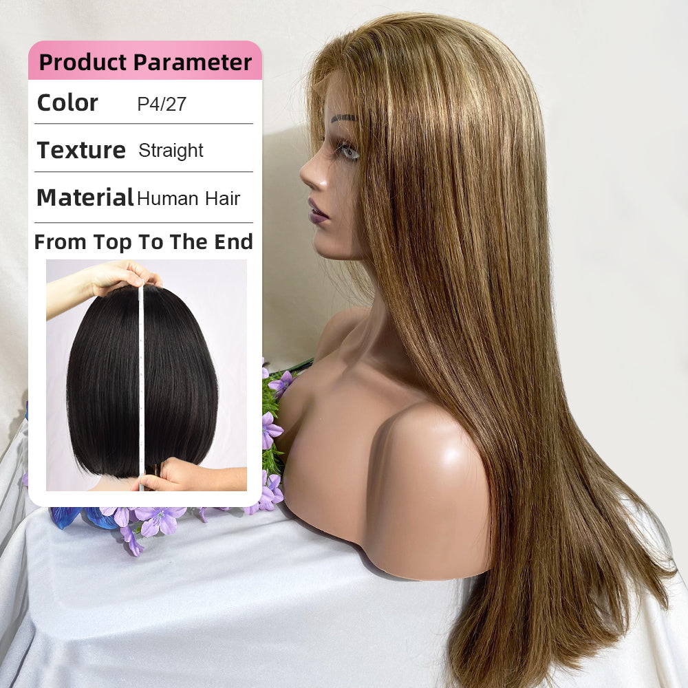 #4/27 Super Double Drawn 13*4 HD Lace Frontal Luxury Wig With Baby Hair CVOHAIR