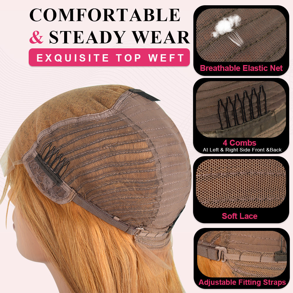 #8 Straight HD Lace Front Wigs Human Hair 200% Density Transparent Lace Frontal Wigs Pre Plucked With Baby Hair CVOHAIR