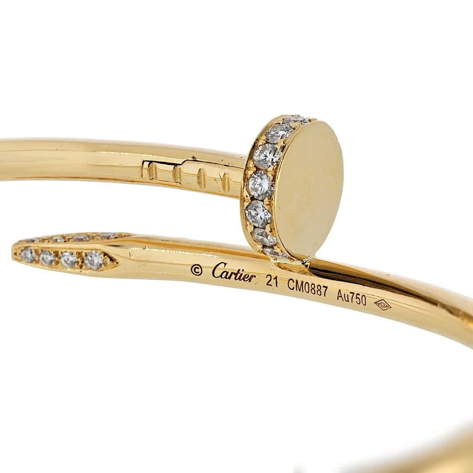Carthttier Juste Un Clou 18K Yellow Gold Size 21 Classic Model Bracelet
