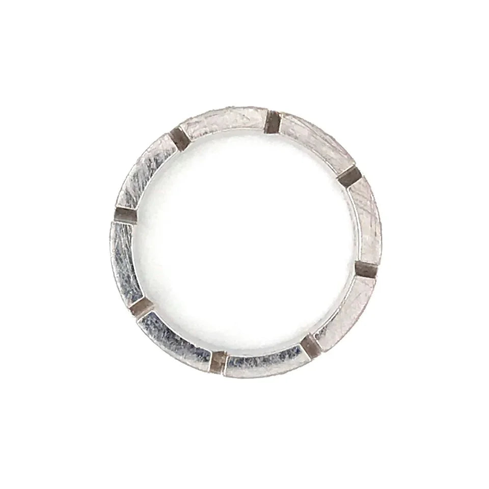 Carthttier Tank Francaise 18K White Gold Diamond Wedding Band