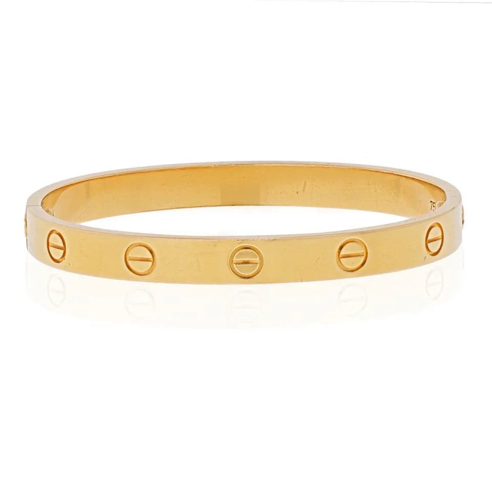 Carthttier 18K Yellow Gold Size 16 New Locking System Bracelet