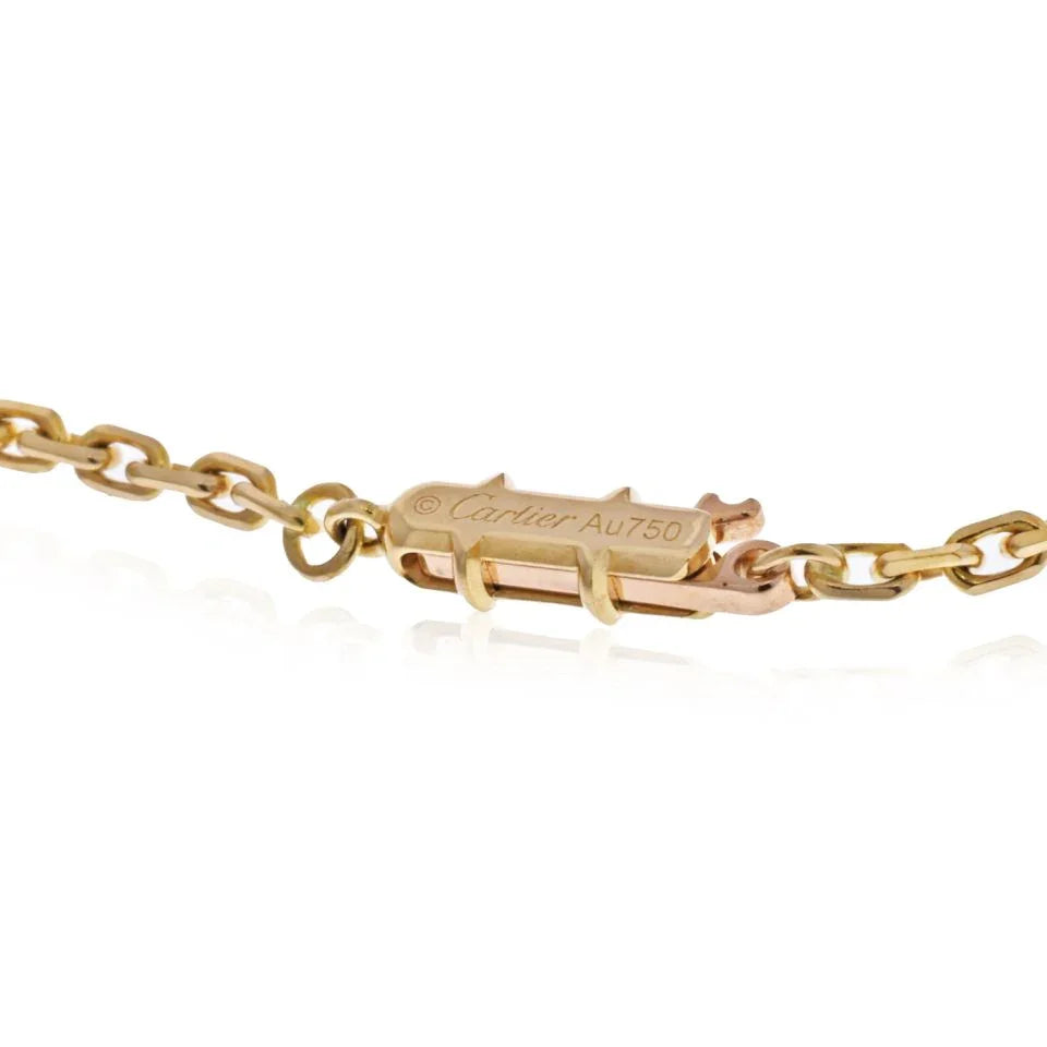 Carthttier 18K Yellow Gold Skeleton Panthere On A Chain Necklace