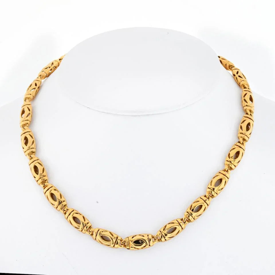 Carthttier 18K Yellow Gold Double C Necklace