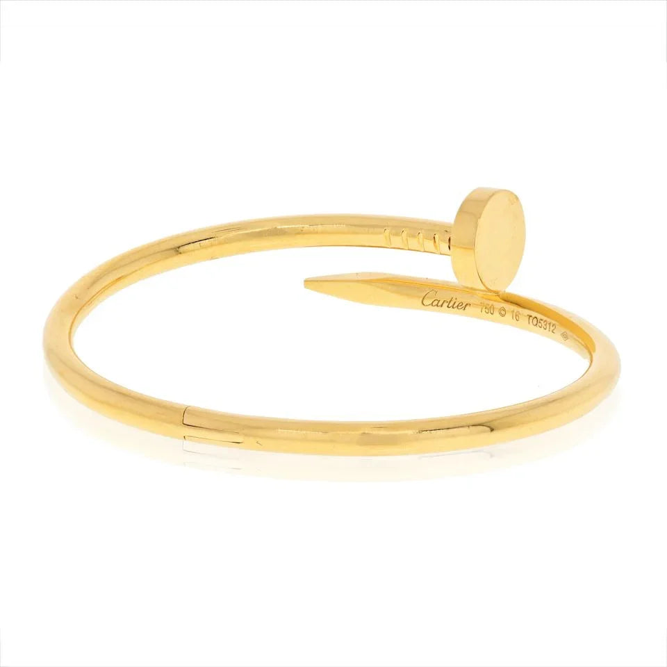 Carthttier Juste Un Clou 18K Yellow Gold Juste Un Clou Size 16 Bracelet