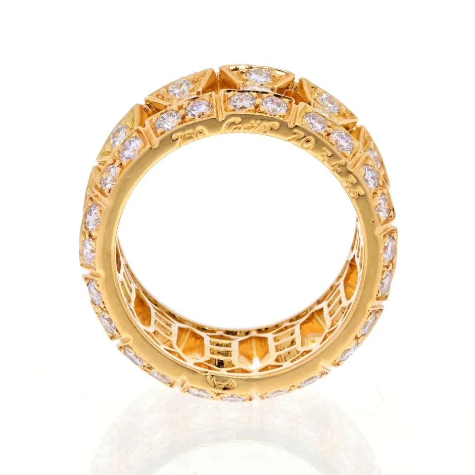 Carthttier 18K Yellow Gold Diamond Pillar Ring