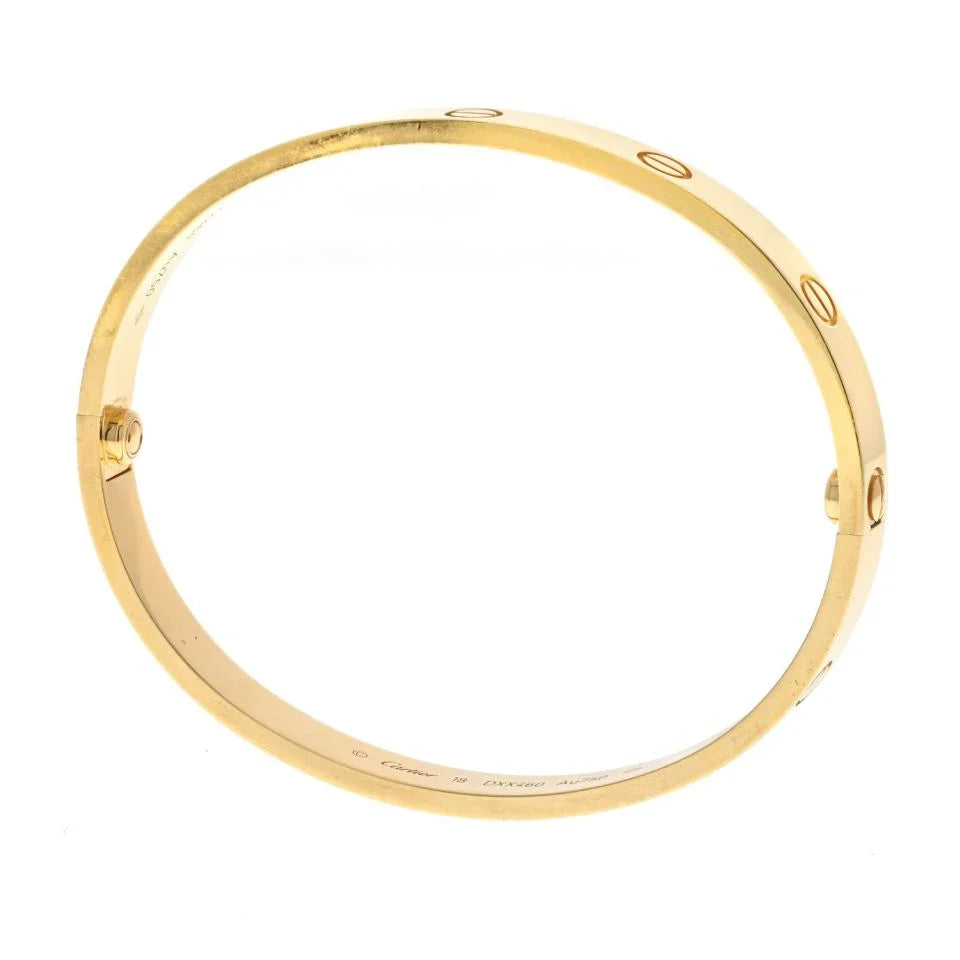 Carthttier Love 18K Yellow Gold Love Size 18 Bracelet