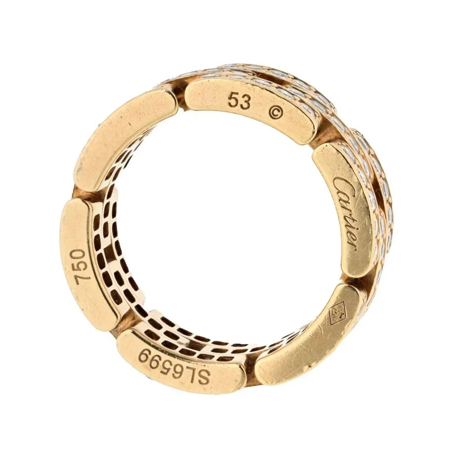 Carthttier 18K Yellow Gold Maillon Panthere Diamond Ring