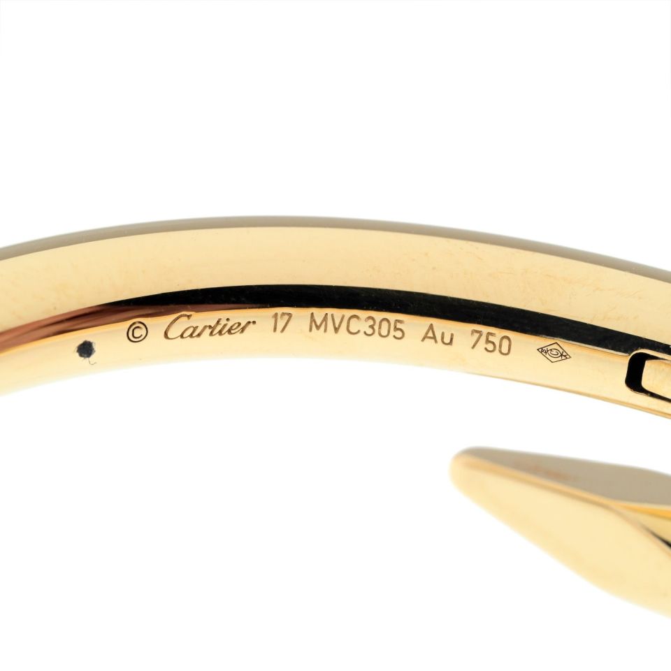 Carthttier Juste Un Clou 18K Yellow Gold Medium Model Size 17 Bracelet