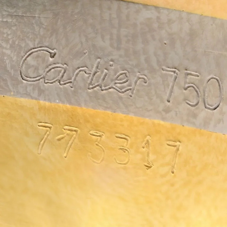 Carthttier 18K Tri Color Double C Diamond Open Cuff Bracelet