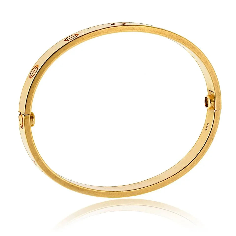 Carthttier Love 18K Yellow Gold Size 17 Bracelet