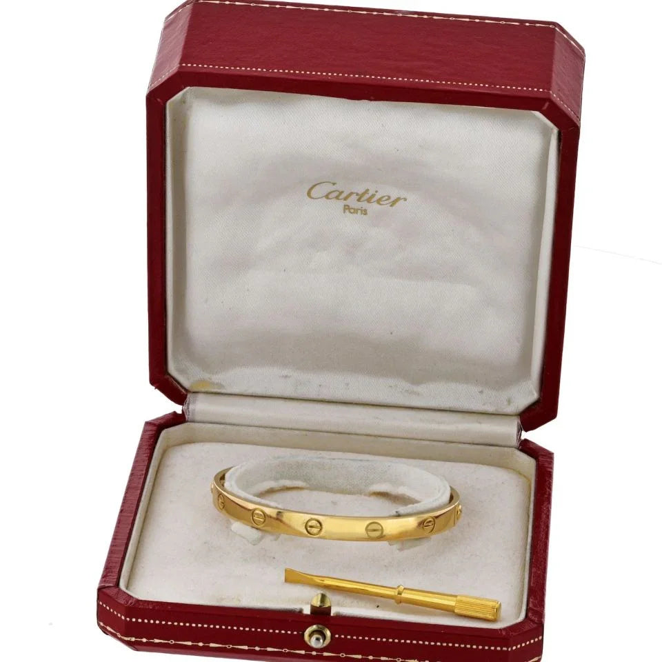 Carthttier Love 18K Yellow Gold Vintage 1985 Size 18 Bracelet