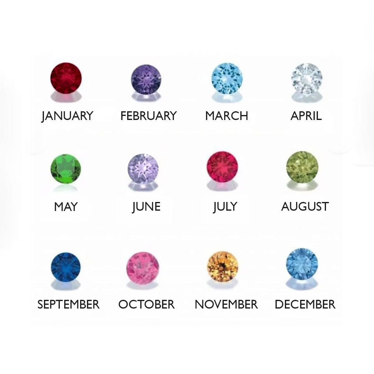 Personalized Square Birthstone Necklace Bezel Pendant