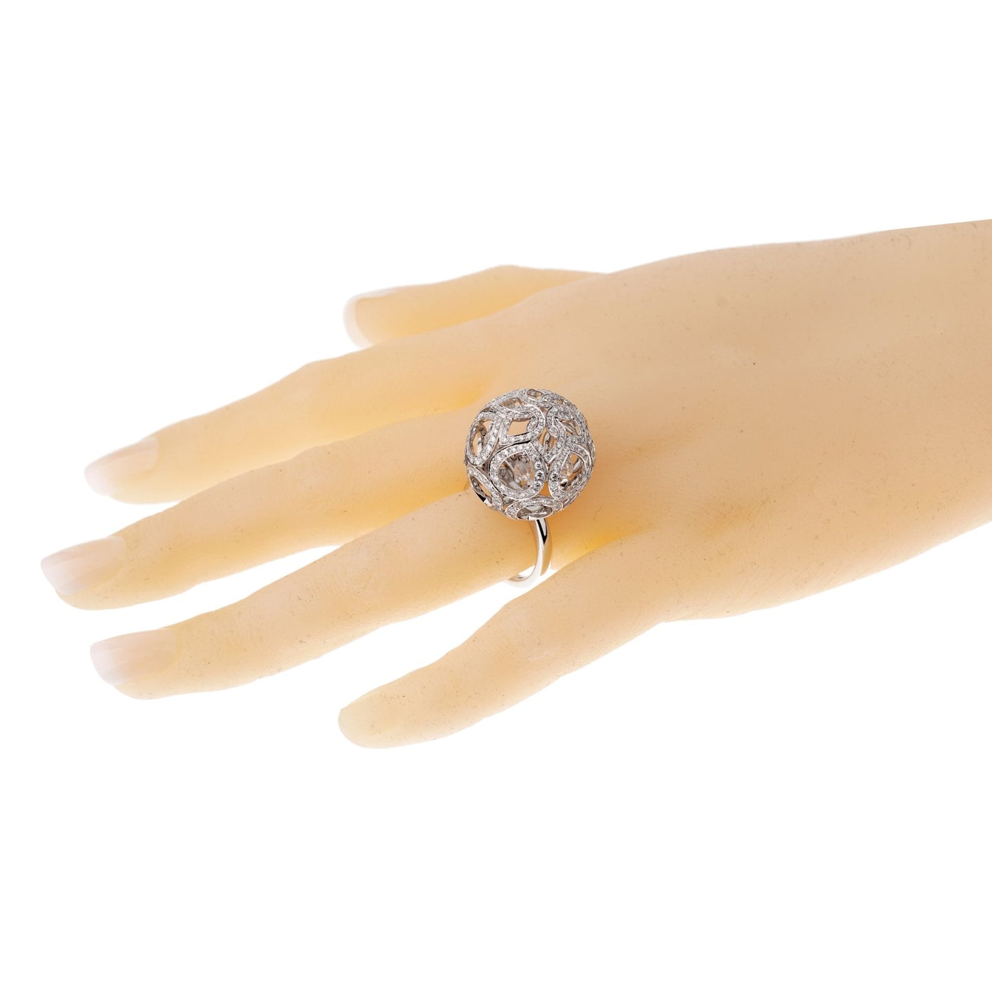 bothtucheron High Jewelry Diamond & Briollete White Gold Cocktail Ring