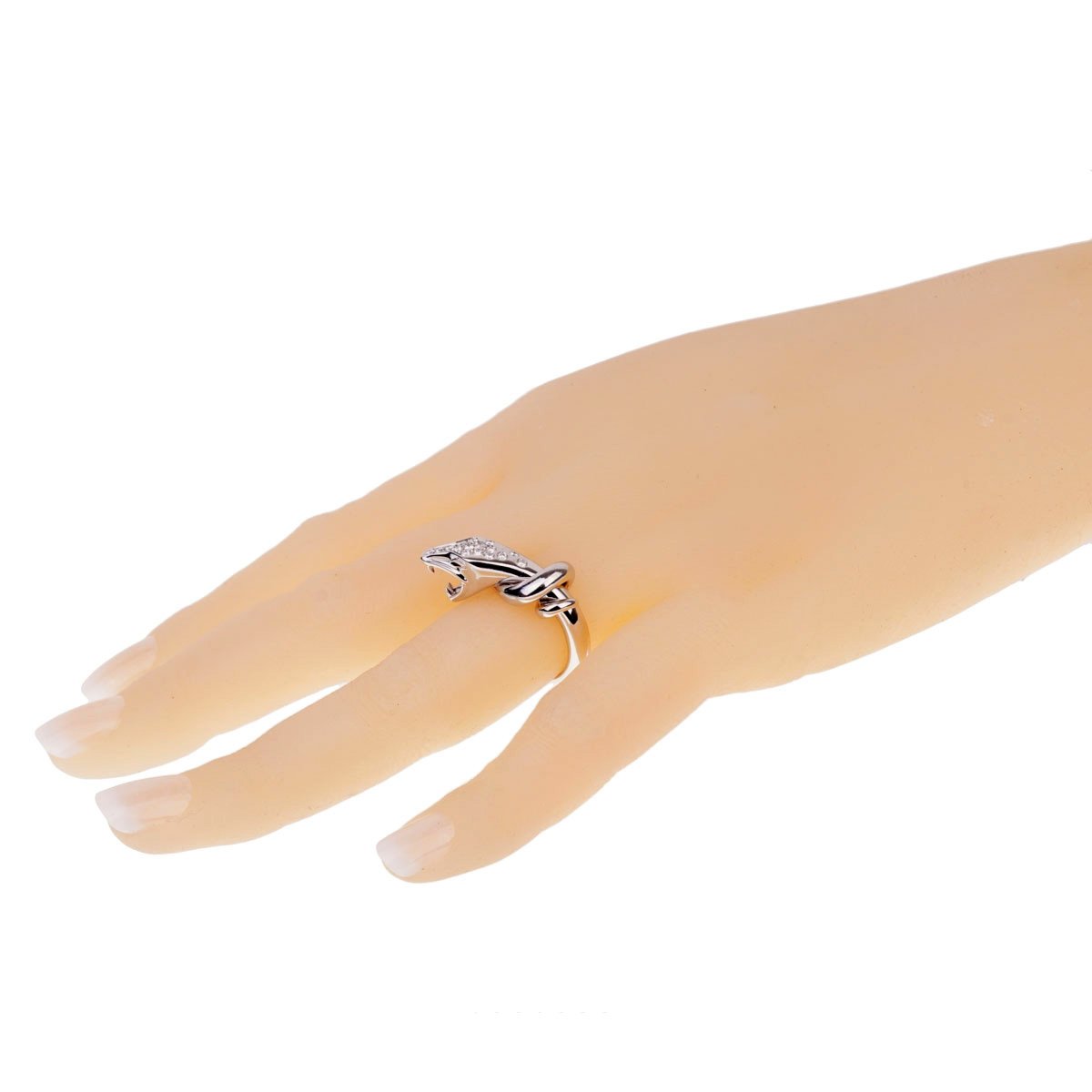 bothtucheron Kaa Diamond Snake 18l White Gold Cocktail Ring Sz 5