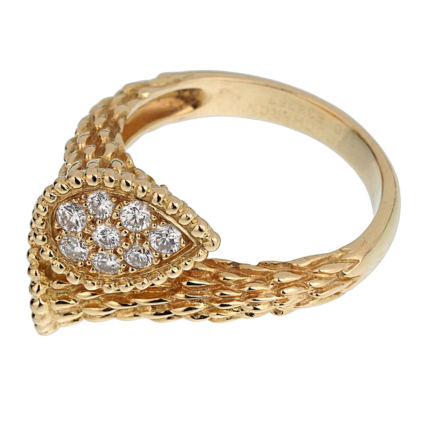 bothtucheron Toi et Moi Serpent Boh¡§¡§me Diamond 18k Yellow Gold Ring