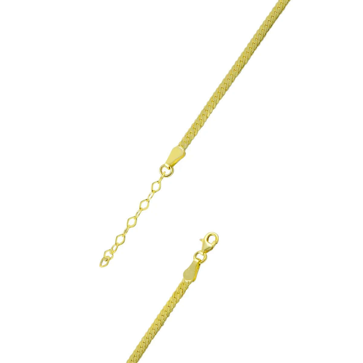 Silver Solitaire Stone Flat Curb Chain Bracelet Gold Jewelry