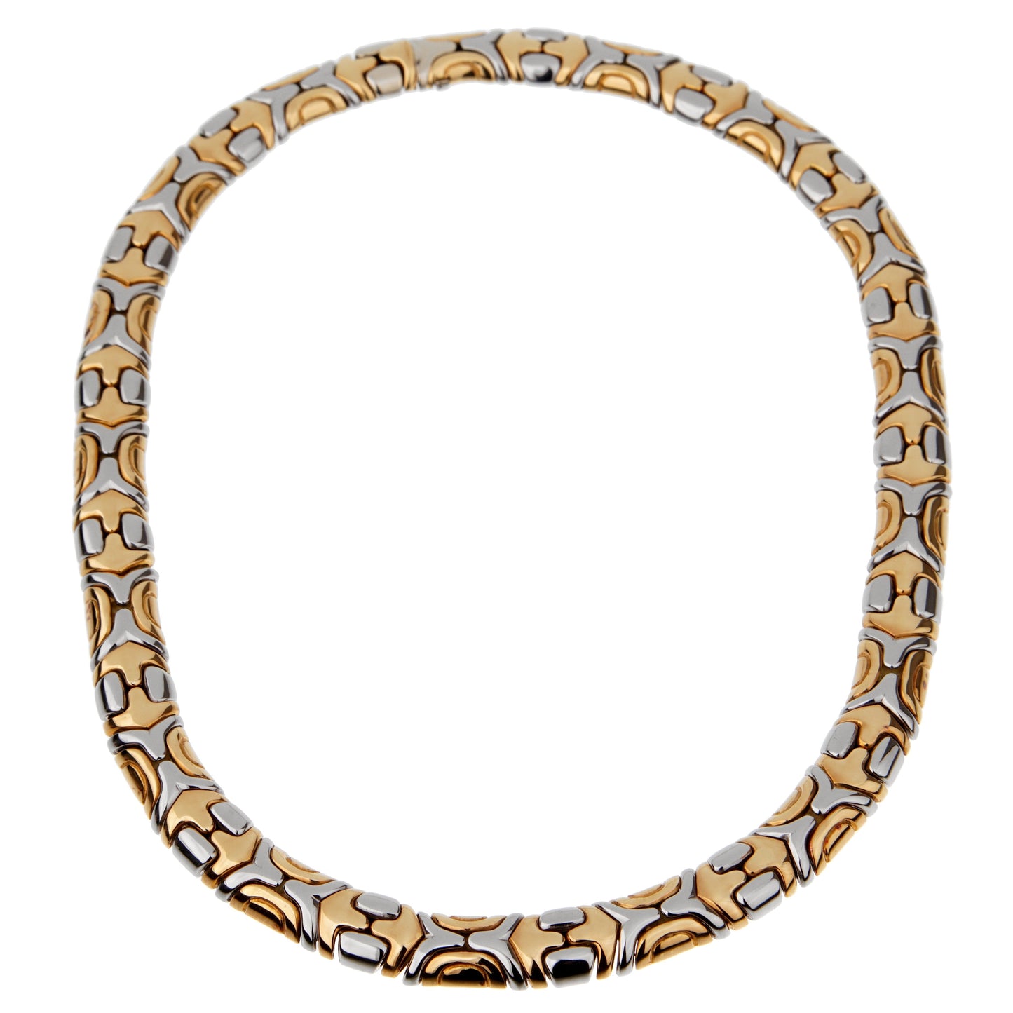 Bvlthtgari Alveare White Yellow Gold Choker Necklace