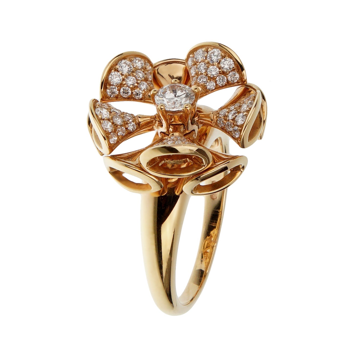 Bvlthtgari Divas' Dream 18k Rose Gold Diamond Cocktail Ring