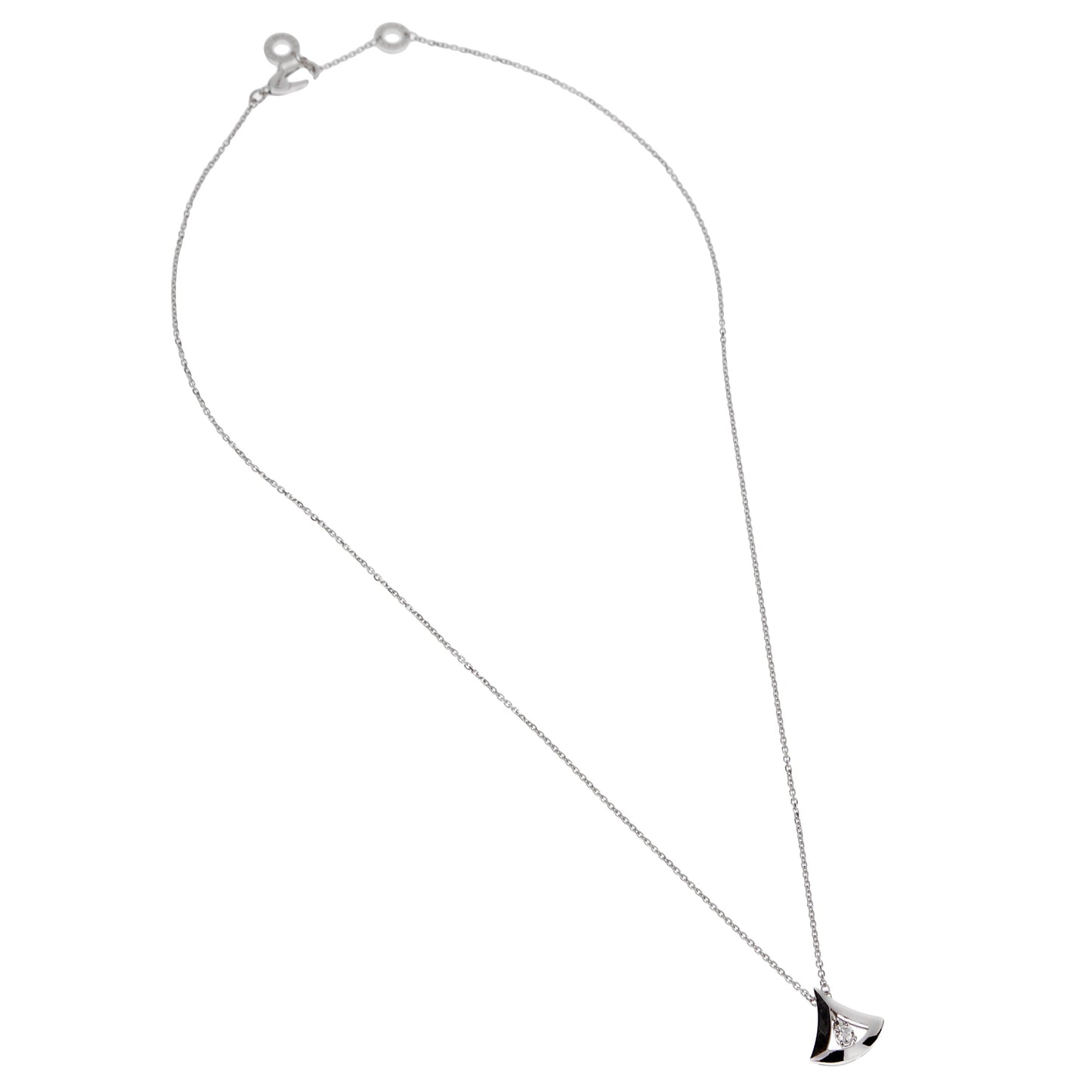 Bvlthtgari Divas Dream 18k Diamond White Gold Pendant Necklace
