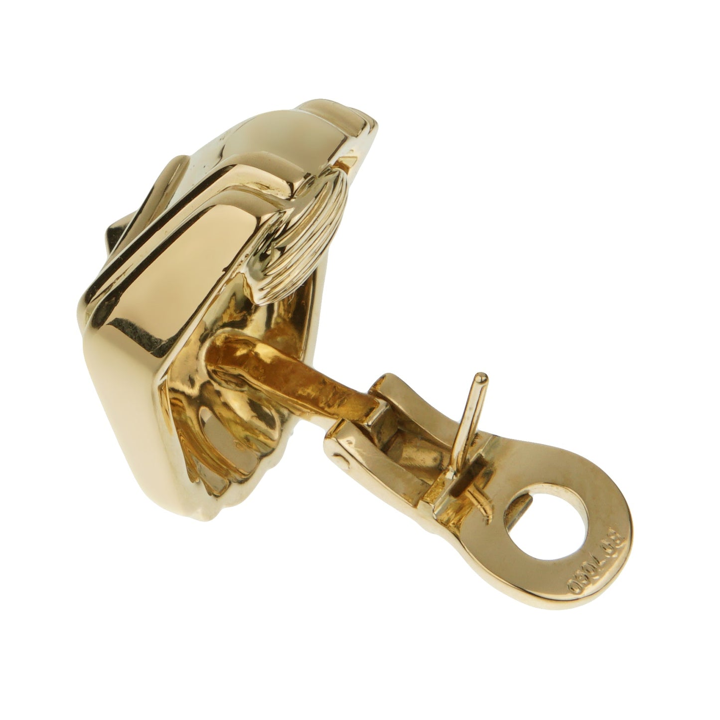 Bvlthtgari Vintage Pyramid 18k Yellow Gold Earrings