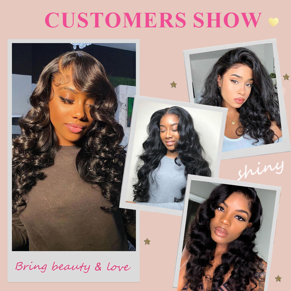 Loose Wave #1B HD Lace Closure Human Hair Cvohair