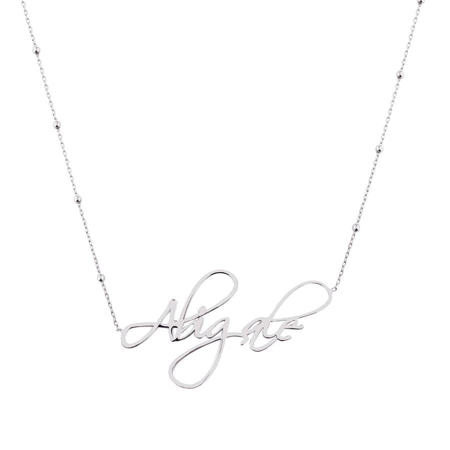 Sterling Silver Mom Necklace Custom Name Jewelry