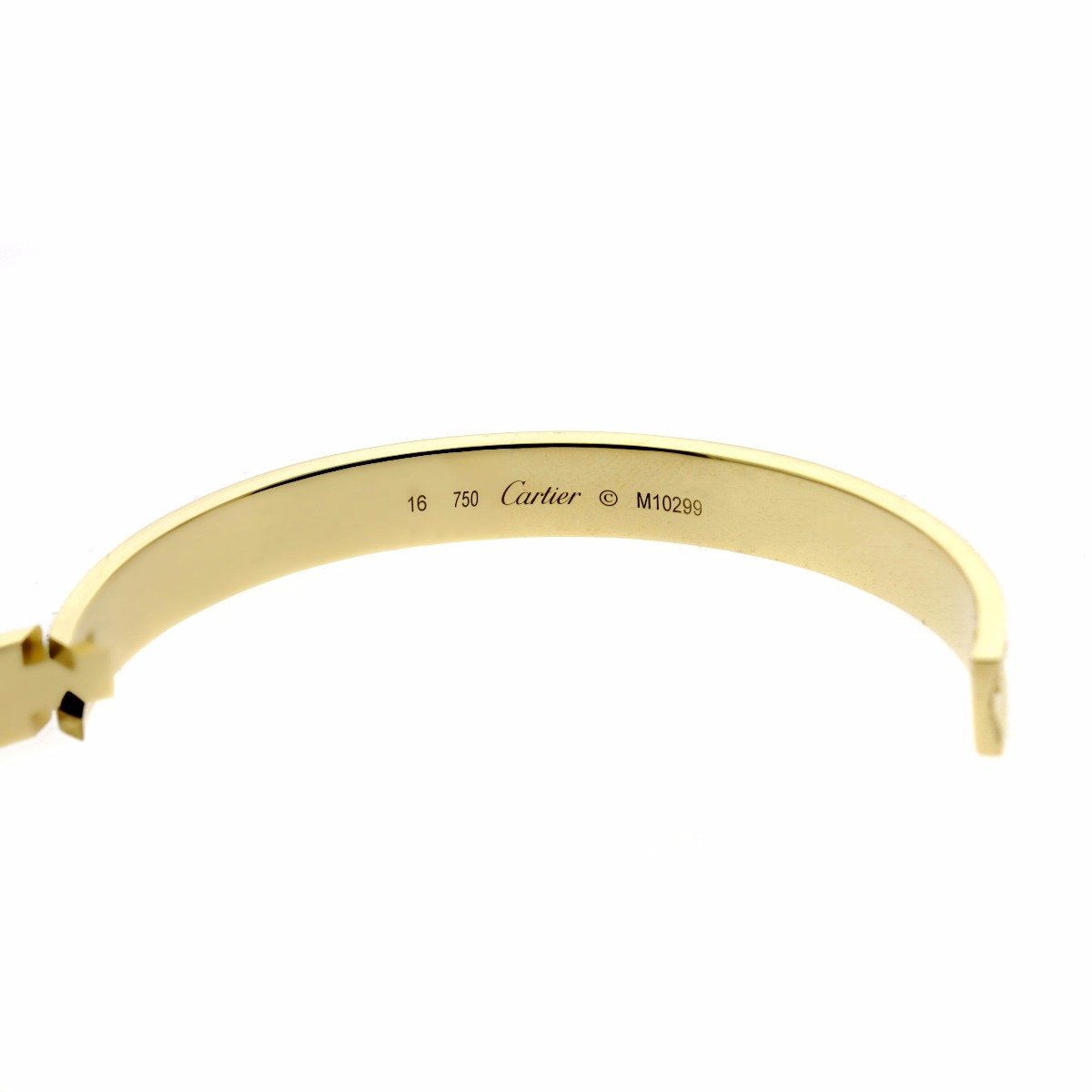 Carthttier Anniversary Yellow Gold Diamond Bangle Sz 16