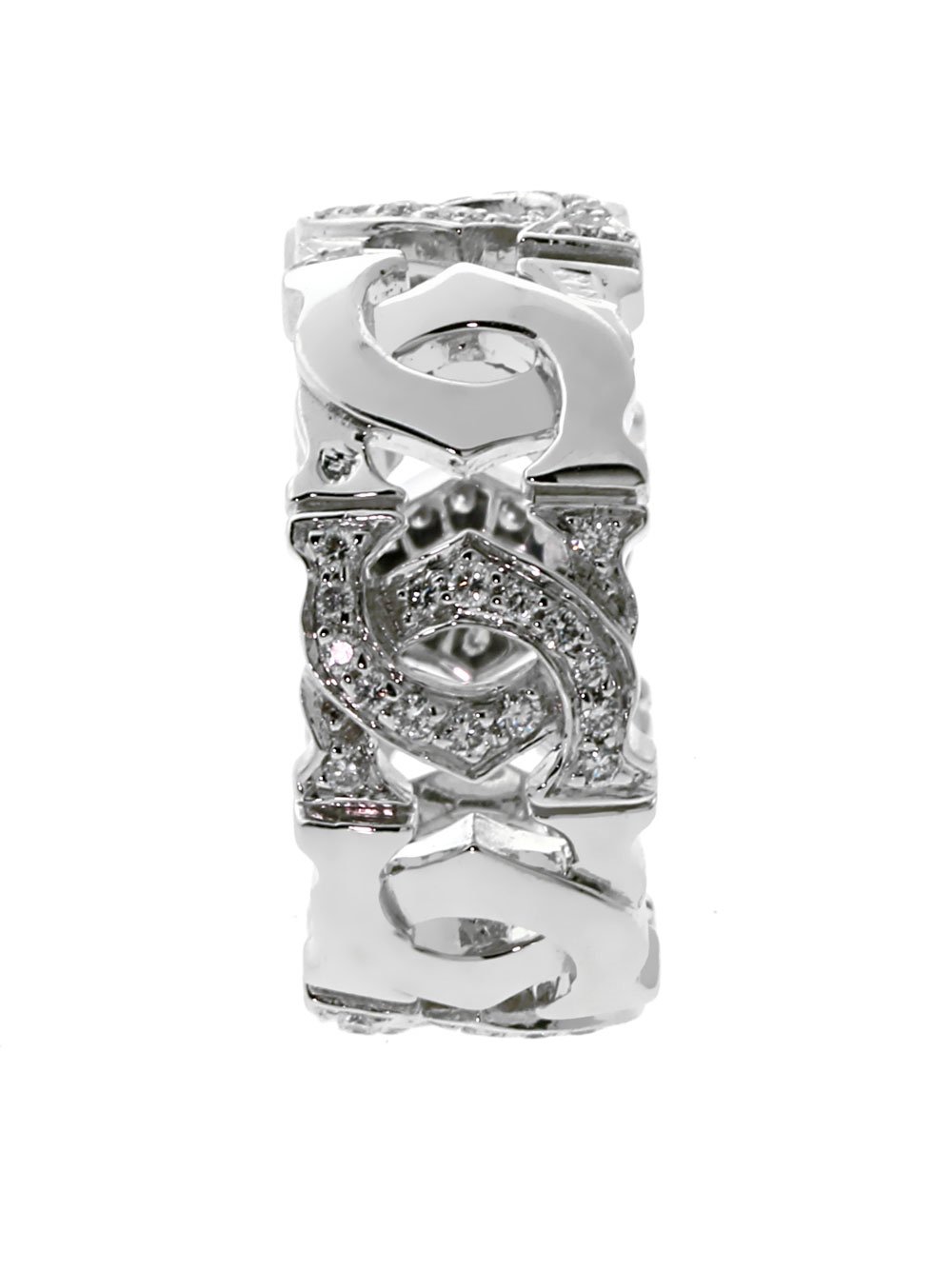 Carthttier C Diamond White Gold Ring