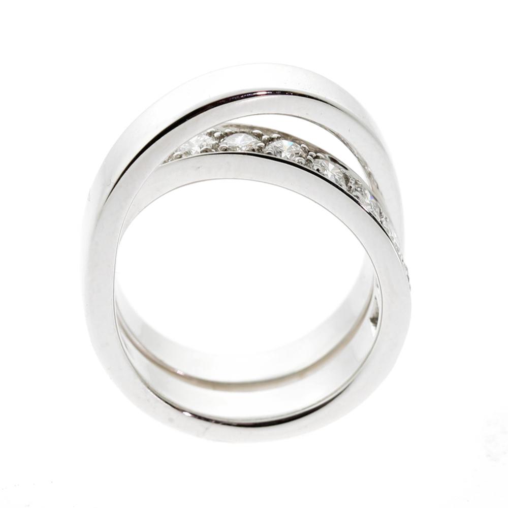 Carthttier Diamond Gold Bypass Ring