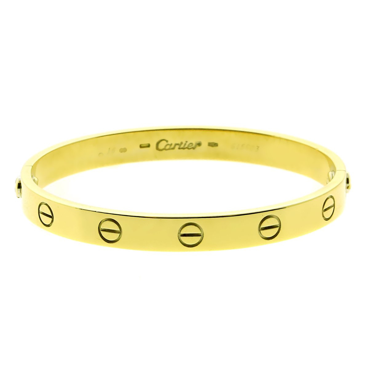 Carthttier Love Bangle Gold Bangle Sz 19