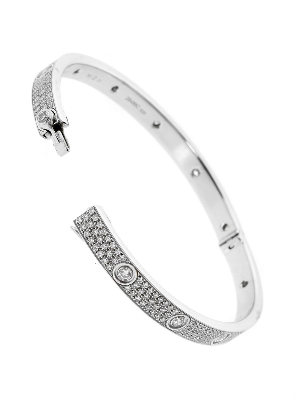 Carthttier Love Diamond Pave Bangle Bracelet