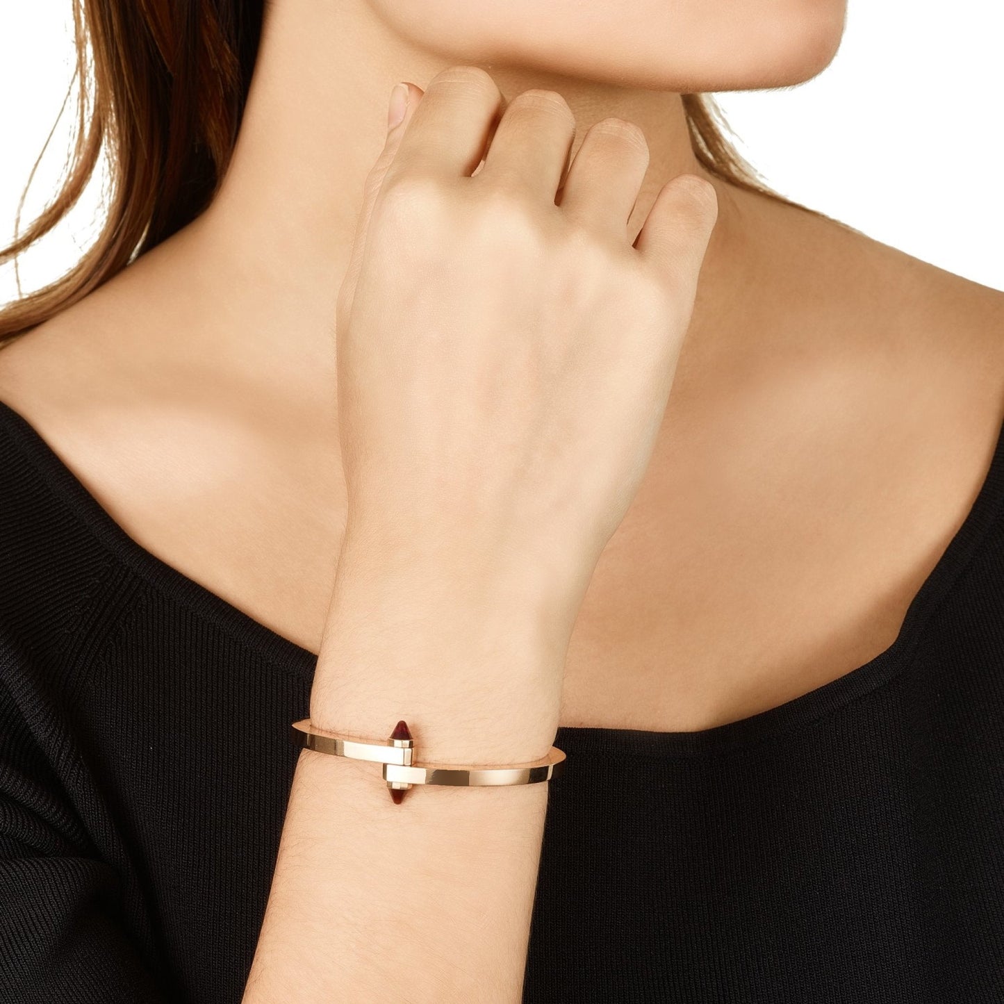 Carthttier Menotte Handcuff Rose Gold Bangle Bracelet