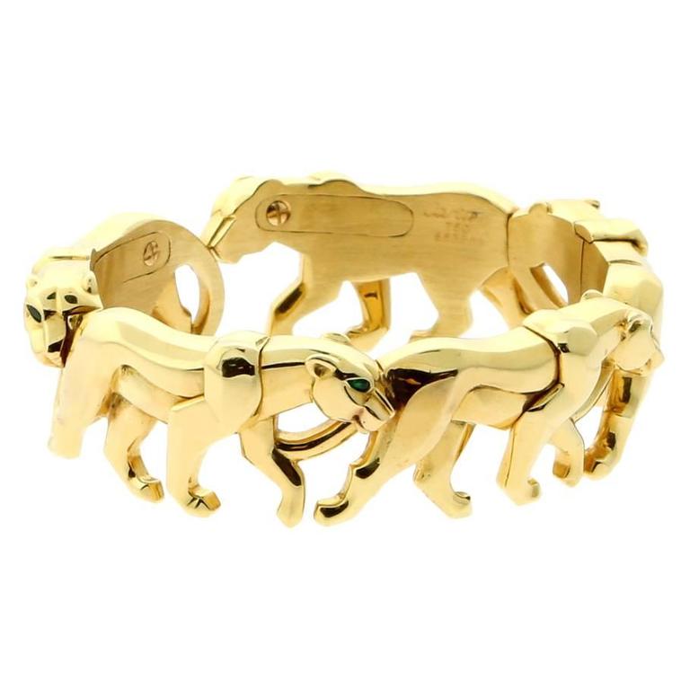 Carthttier Panthere Cuff Gold Bangle