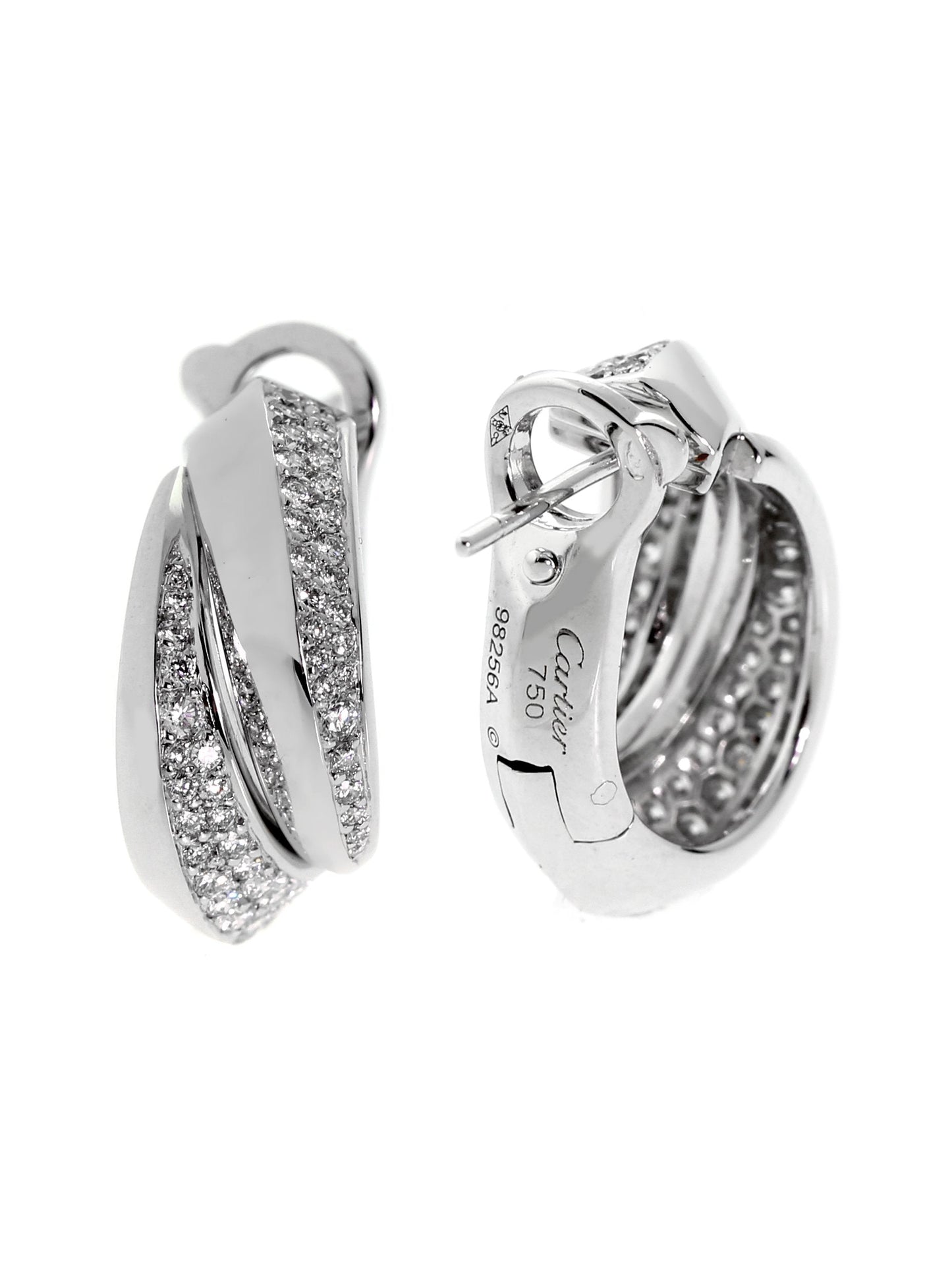 Carthttier Panthere Diamond White Gold Earrings