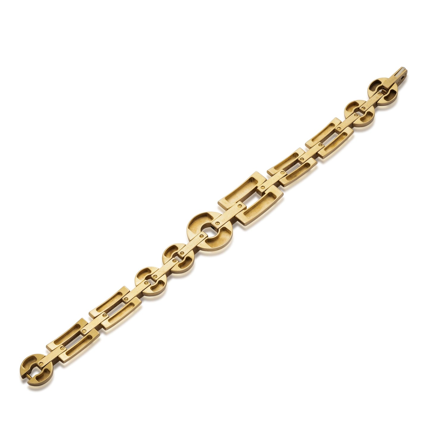 Carthttier Panthere Enamel Yellow Gold Vintage Bracelet