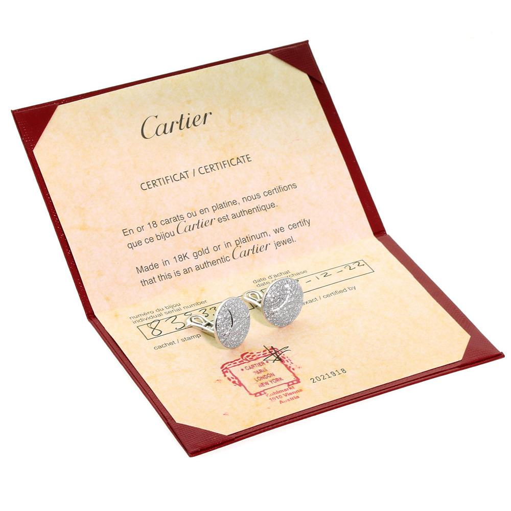 Carthttier Pave Diamond White Gold Earrings