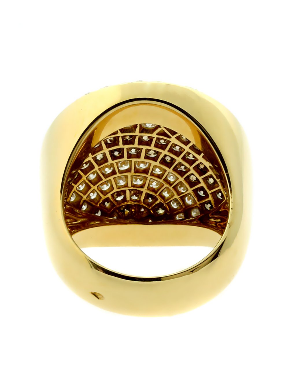Carthttier Pave Fancy Diamond Gold Ring
