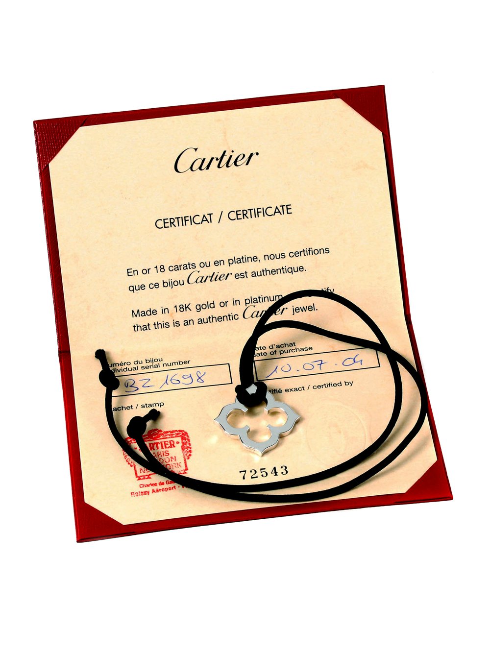 Carthttier Quatrefoil White Gold Necklace