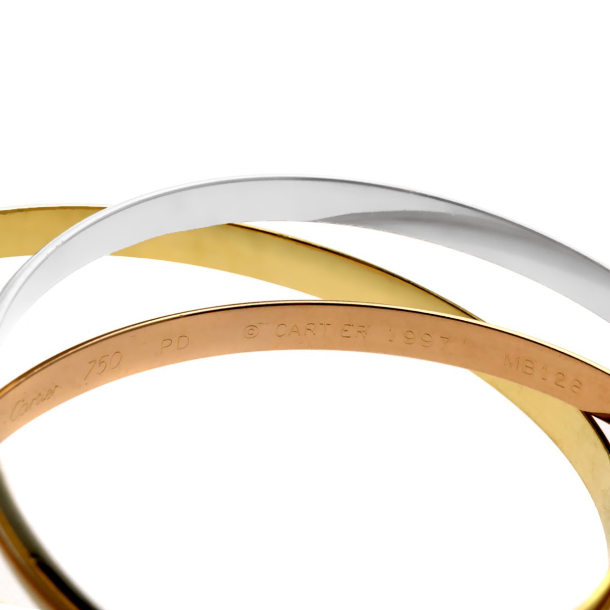 Carthttier Trinity Bangle Multitone Gold Bracelet