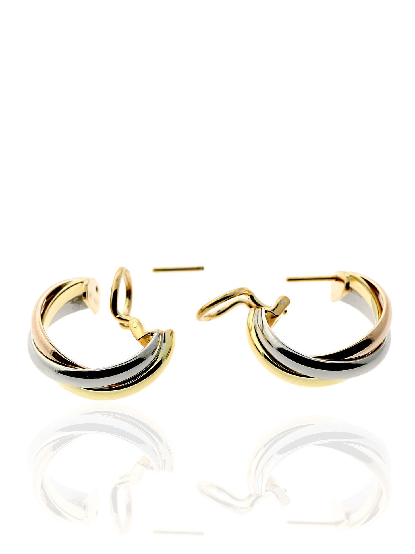 Carthttier Trinity Multitone Gold Earrings