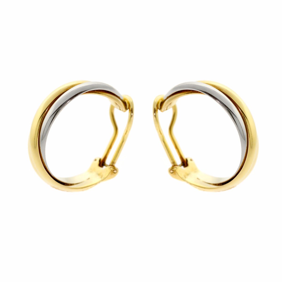 Carthttier Trinity Three Color Gold Hoop Earrings