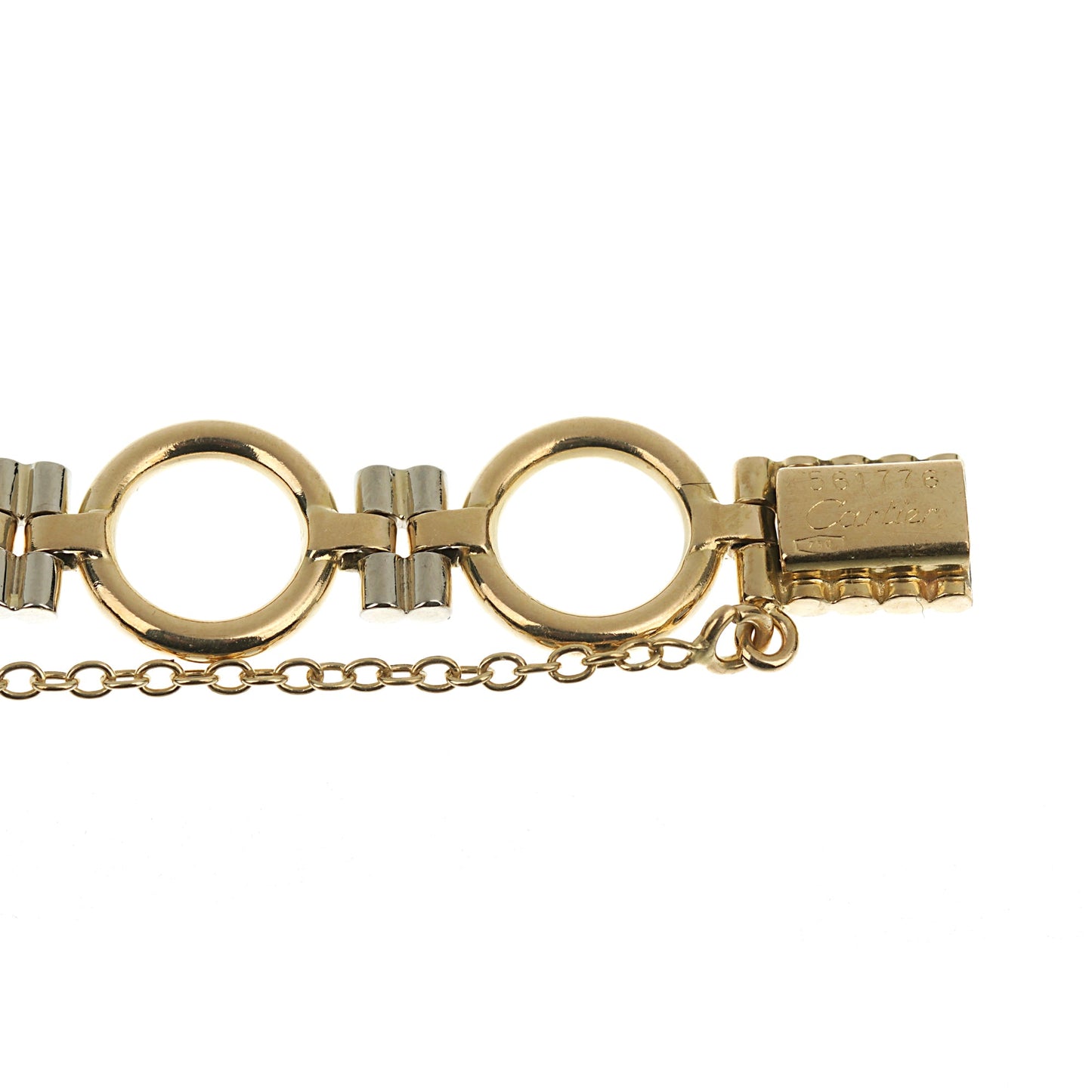 Carthttier Vintage Geometric Two Tone Gold Chain Bracelet