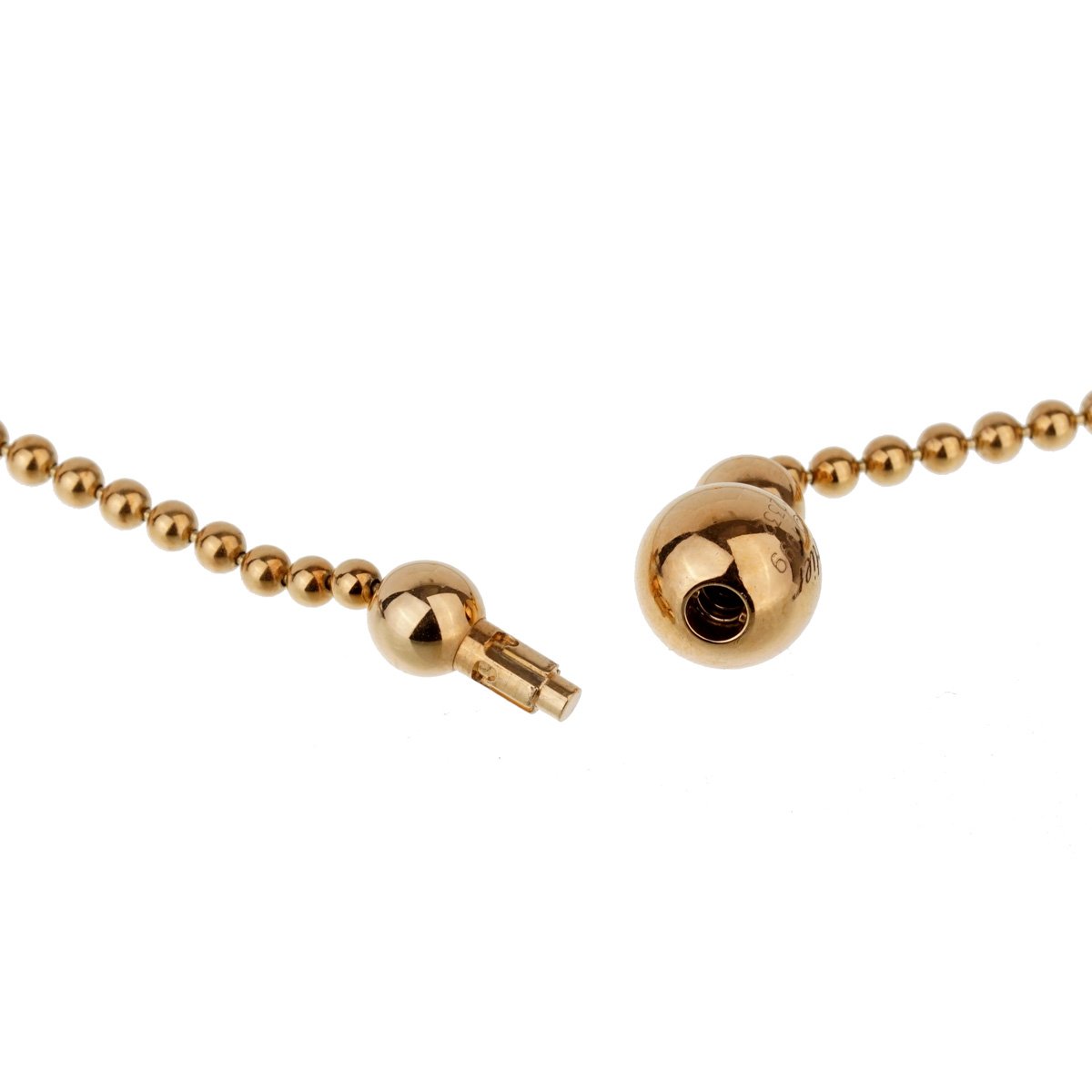 Carthttier Vintage Solitaire Diamond Gold Pendant Necklace