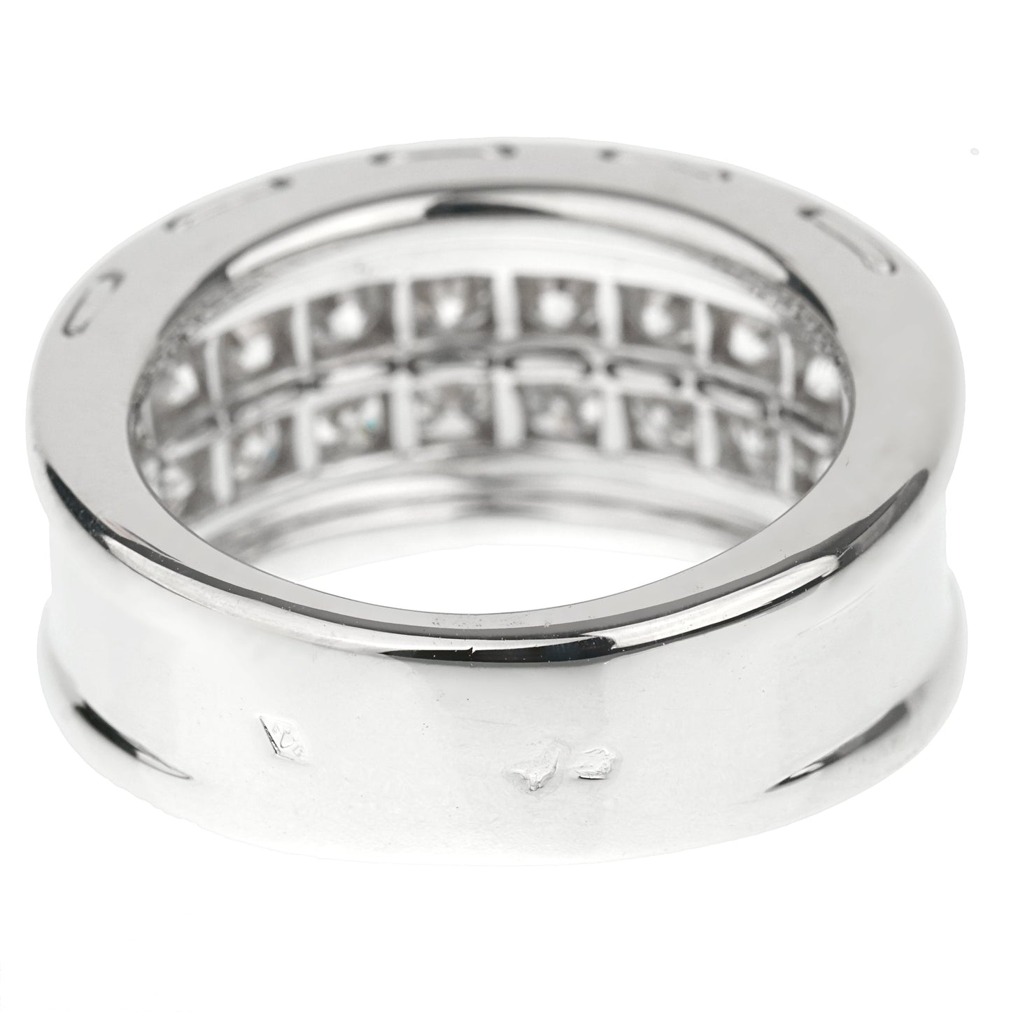 Carthttier Vintage 18k White Gold Diamond Band Ring Sz 5