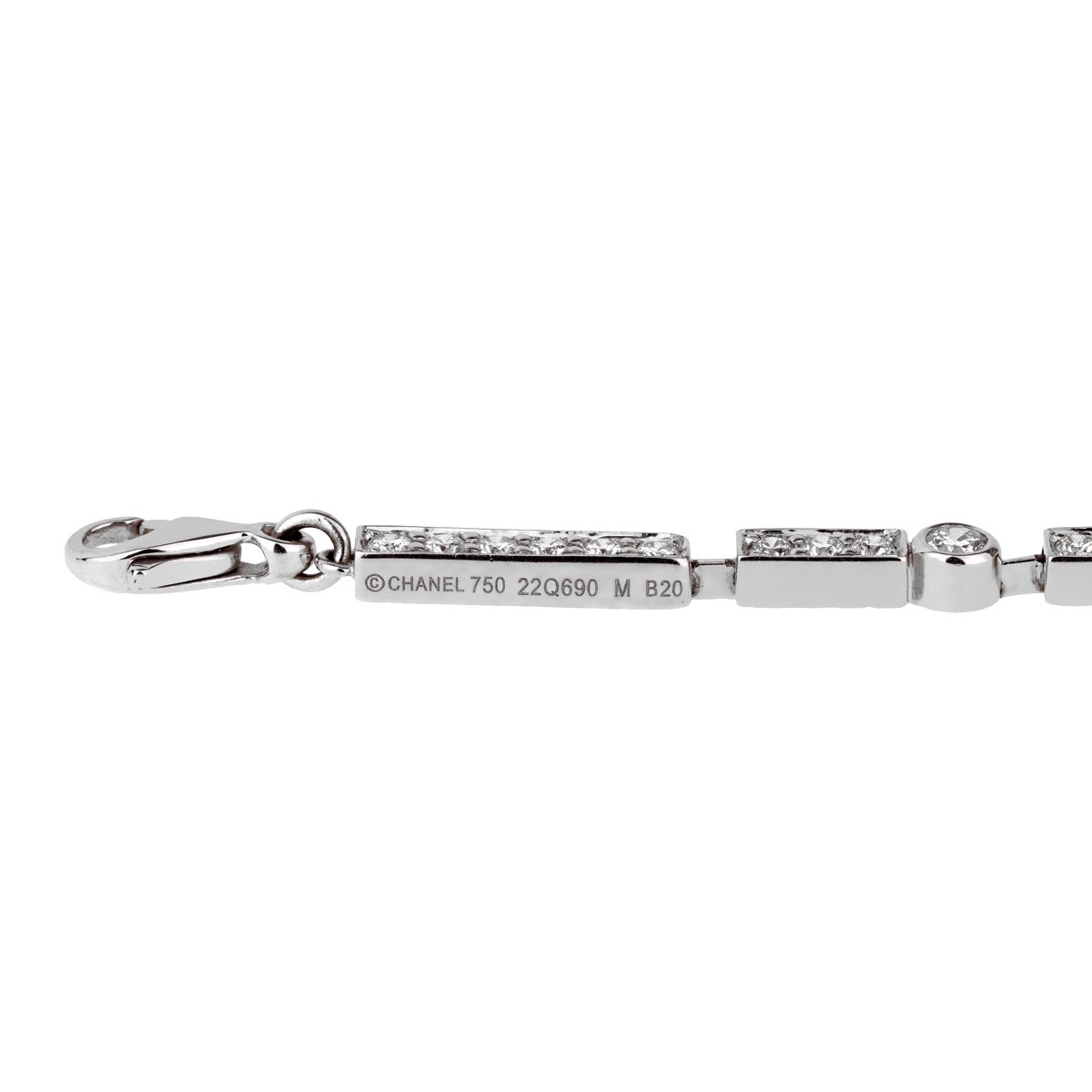 Chathtnel Diamond Tennis White Gold Bracelet