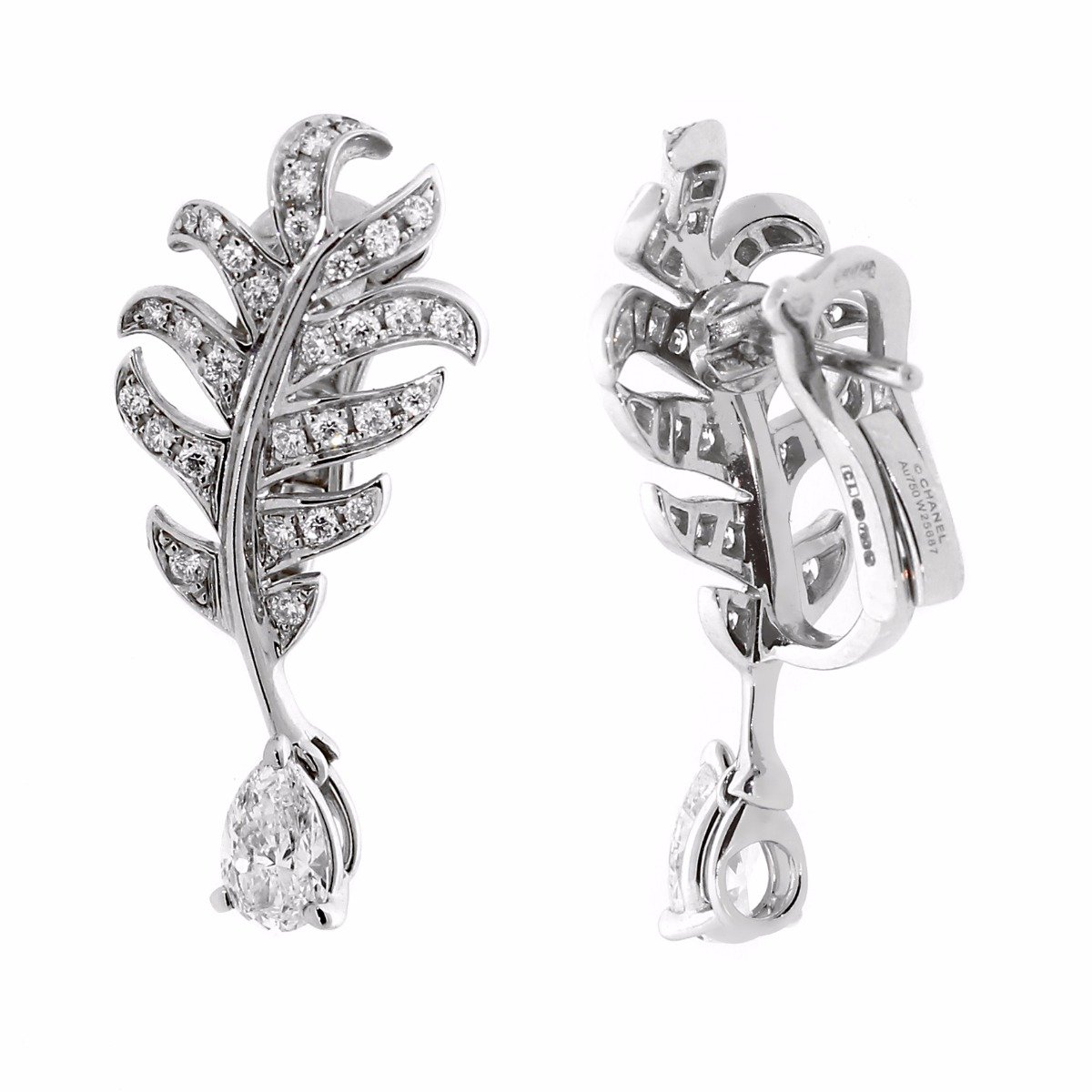 Chathtnel Plume De Chathtnel Diamond Earrings