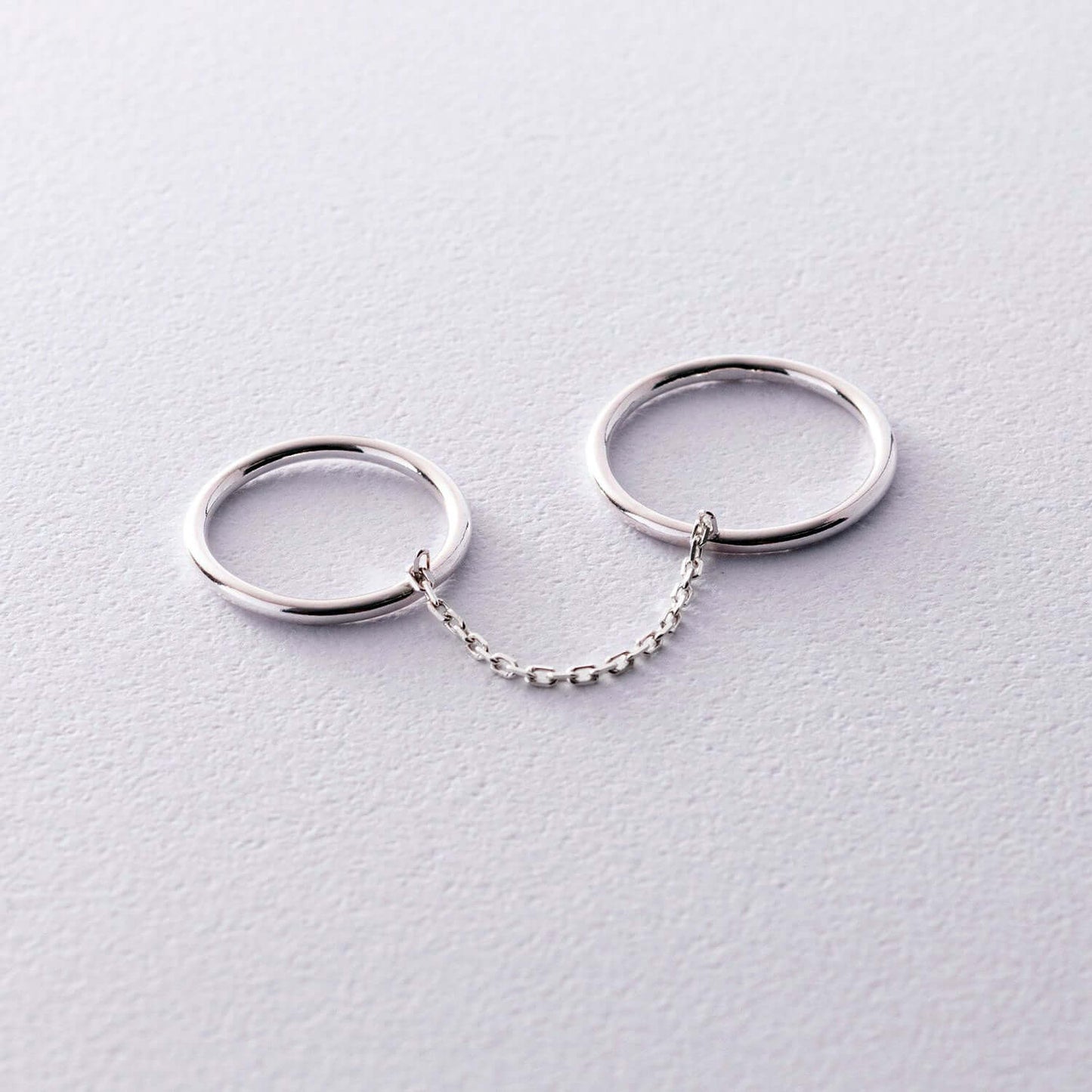 Sterling Silver Chain Linked Rings Knuckle Band