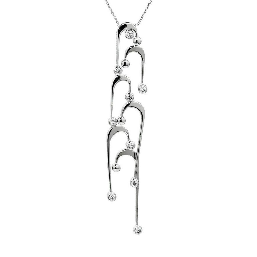 Frthted of Paris Diamond Necklace 18k White Gold