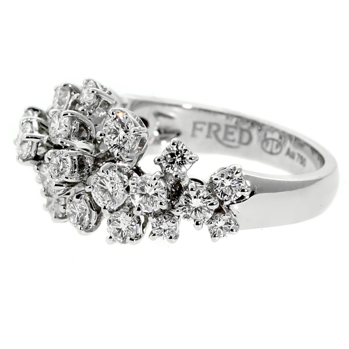 Frthted of Paris Diamond White Gold Ring