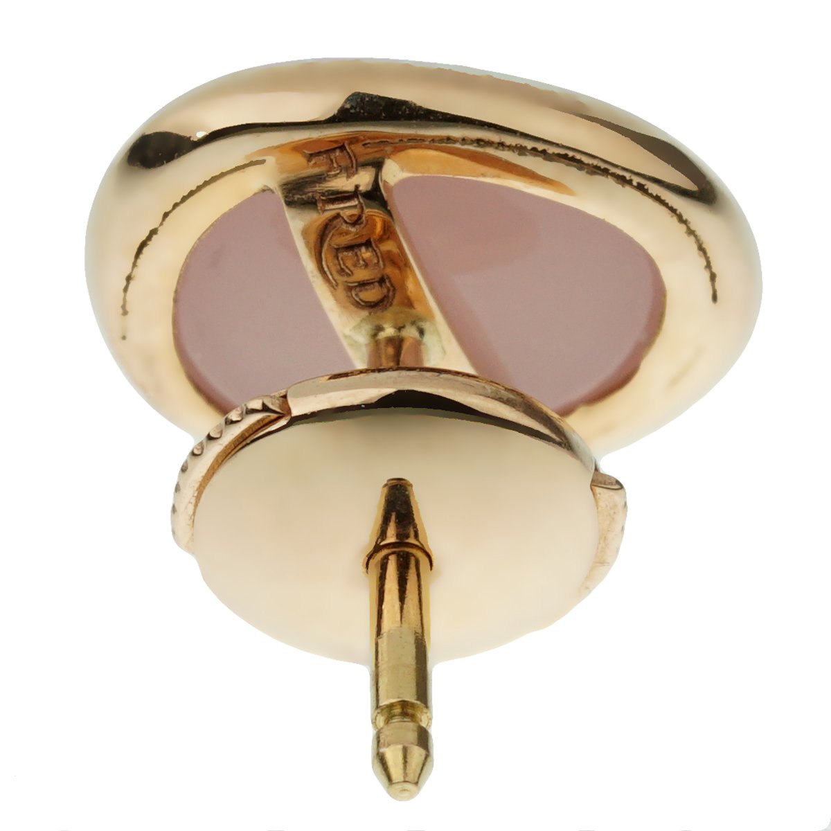 Frthted of Paris Pink Quartz 18k Rose Gold Stud Earrings